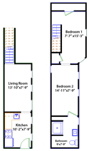Rear Apartment Floor Plan